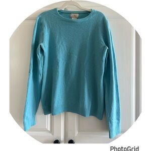 L.L. BEAN Blue Cashmere Sweater